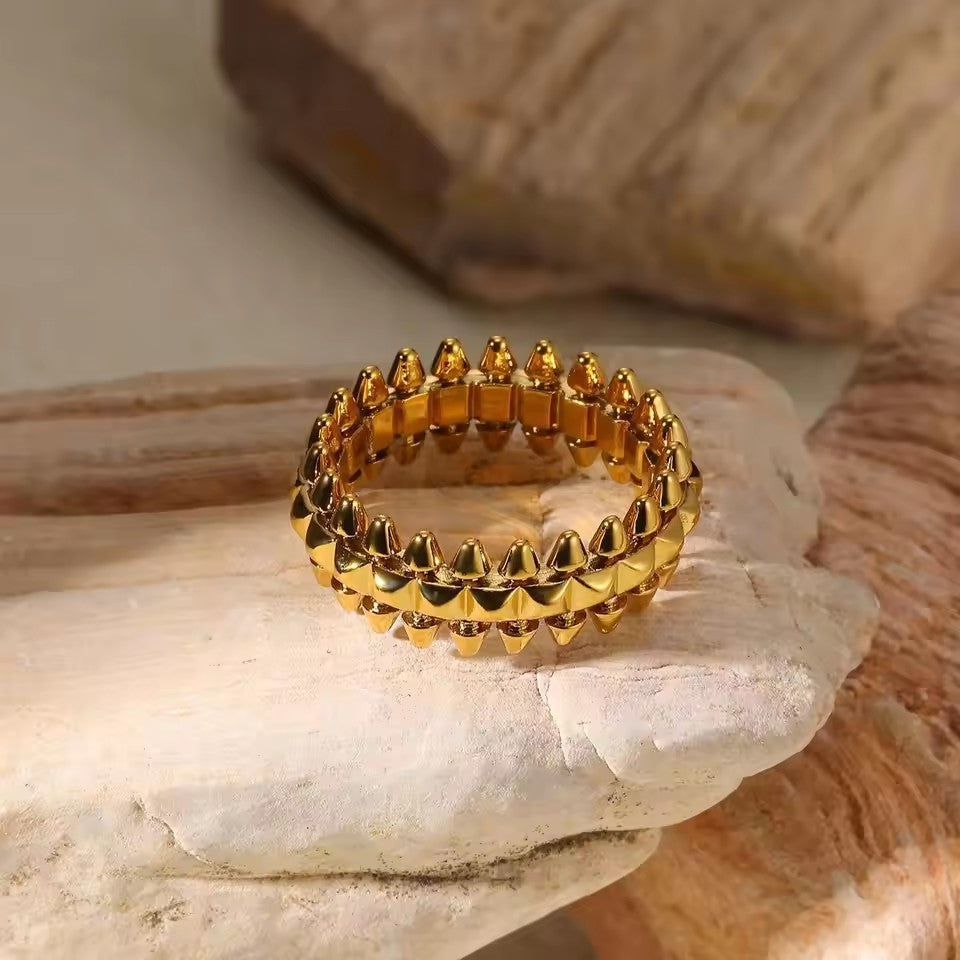 Color Stainless Steel Geometric Rings