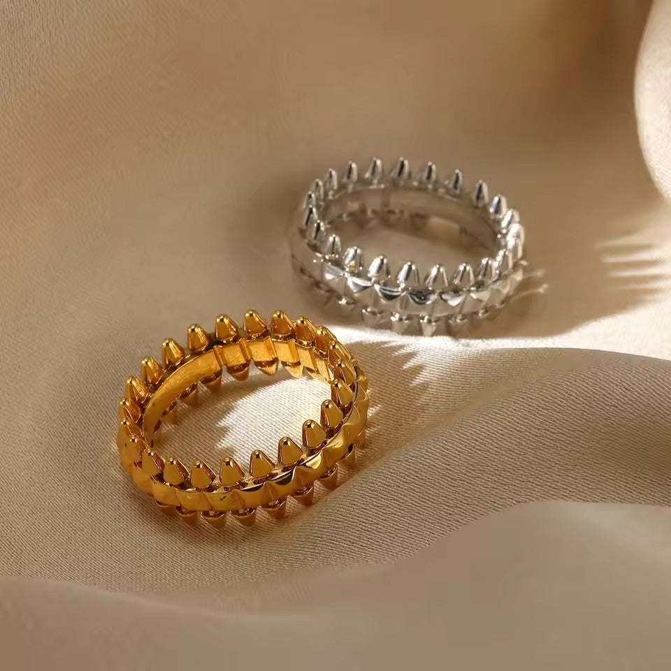 Color Stainless Steel Geometric Rings