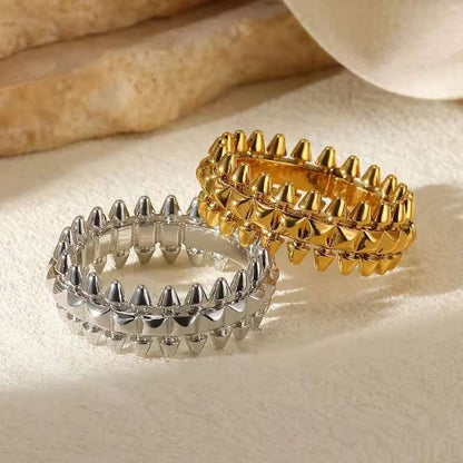Color Stainless Steel Geometric Rings